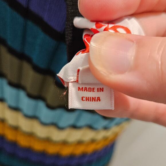 Solid & Striped Ribbed Tank Midi Dress Women’s M Multicolor Striped Beach Resort - Picture 11 of 16